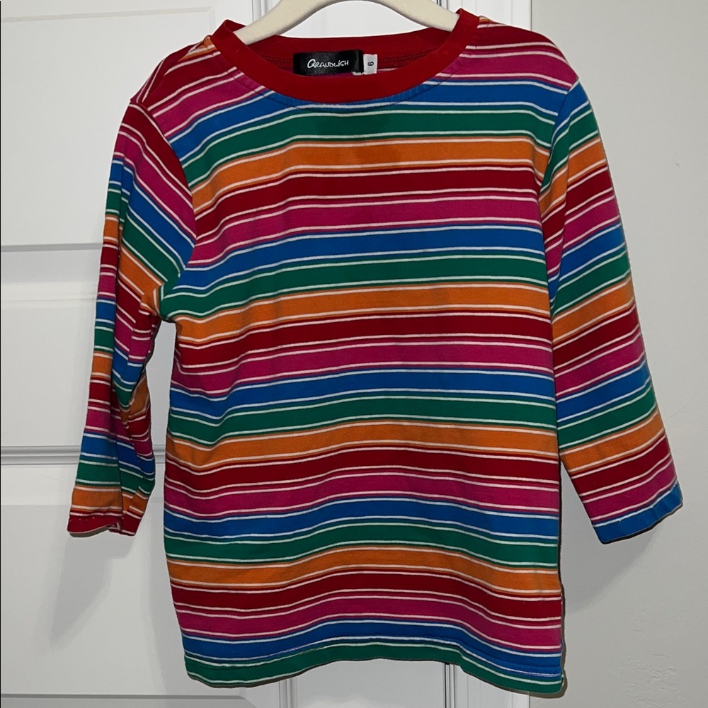 Grandwish Multicolor Striped Long Sleeve Tee